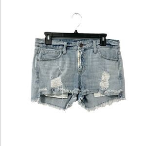 Treasure & Bond Mid Rise Relaxed Distressed Jeans Shorts Size 28